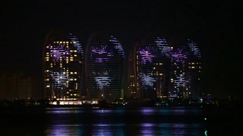 Projection of fireworks on buildings 스톡 동영상 74171041