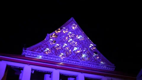 Projection mapping and Buddhist temple 動画素材 329507345