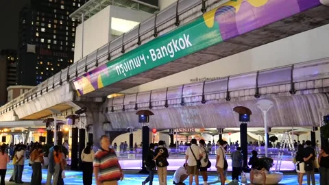 Projection mapping of floating krathong during Festival of lights Video stock 338032717