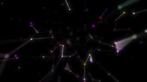 The projection of neon structures on a dark background. Footage for event Stockbeeldmateriaal 116766960