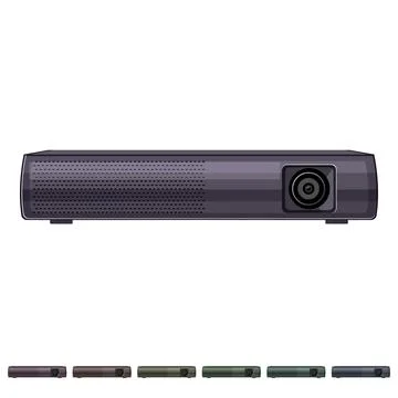 Projection projector video cartoon vector graphic Stock Illustration
