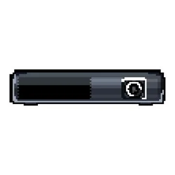 Projection projector video pixel art vector illustration Stock Illustration