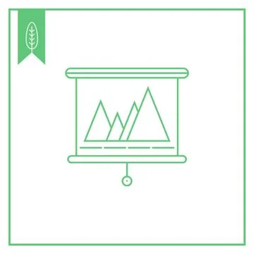 Projection screen 스톡 일러스트