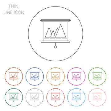 Projection screen 스톡 일러스트