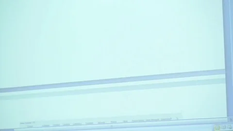 Projection screen in meeting Stock Footage 77048276