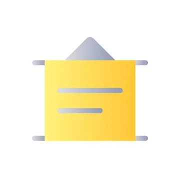 Projection screen for presentation flat gradient two-color ui icon 스톡 일러스트