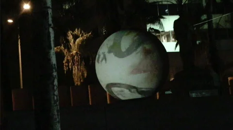 Projection on Sphere Stock Footage 521077