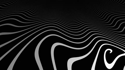 Projection of Spiral Onto Undulating Wavy Surface Mask Stock Footage 143890485