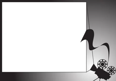 Projector And Screen Illustrazione stock