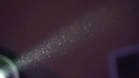 Projector Beam Closeup Polluted Air Dust Particles Smog Toxic Stock-Footage 118651103