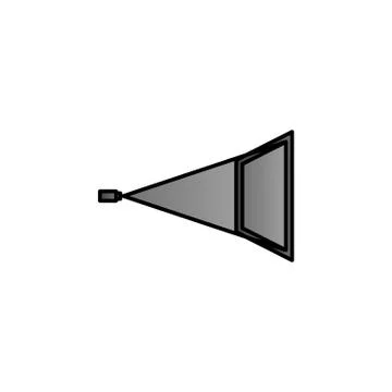 Projector cinema color gradient vector icon Stock Illustration