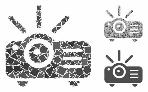 Projector Composition Icon of Rugged Items Stockillustratie