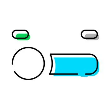 Projector device icon displaying media playing progress 스톡 일러스트