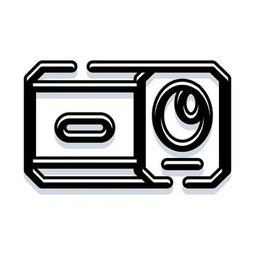 Projector device presenting data visualization icon illustration Stock Illustration