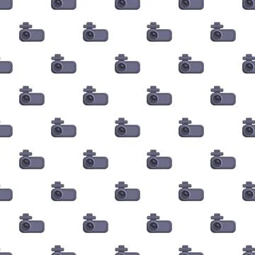 Projector device seamless pattern on white background Stock Illustration