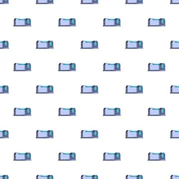 Projector devices creating seamless repeat pattern on white background イラスト素材