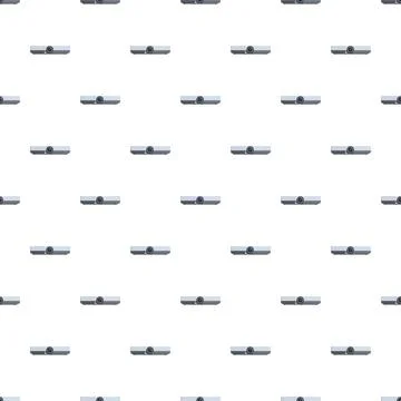Projector devices forming a seamless pattern on a white background Stock Illustration