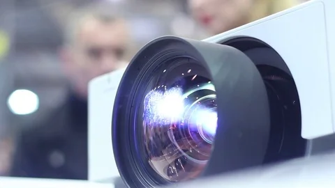 Projector displays video clip Stock Footage 73267521
