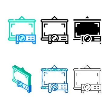 Projector electronic device color icon vector edition Stock Illustration