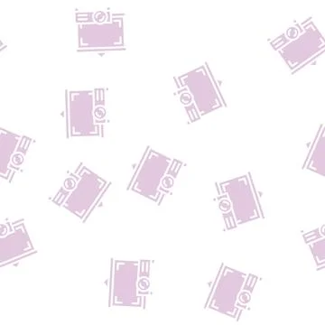 Projector electronic device glyph vector seamless pattern Stock Illustration