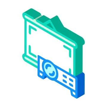 Projector electronic device isometric icon vector illustration Stock Illustration