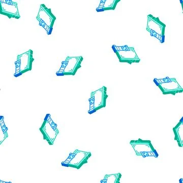 Projector electronic device isometric icon seamless pattern Stock Illustration