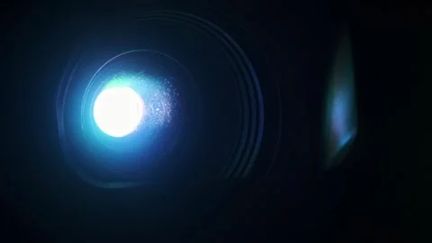 Projector Emits Vibrant, Multi-Colored Beams for Screen Broadcasting Stock Footage 265303405