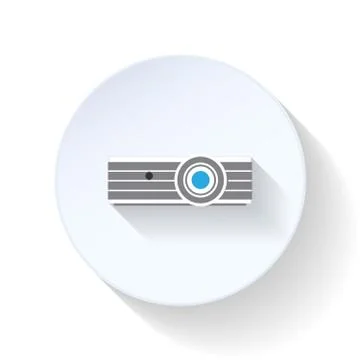 Projector flat icon Stock Illustration