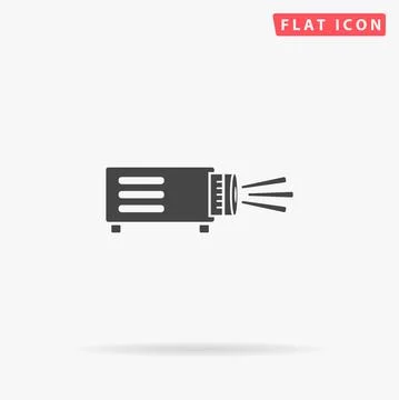 Projector flat vector icon Stock Illustration