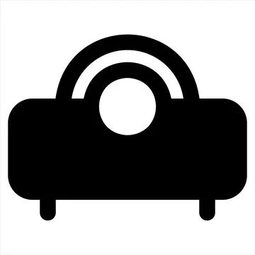 Projector glyph icon vector illustration isolated on white background Stock Illustration