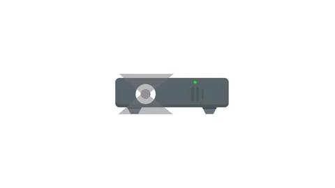 Projector icon animation for video motion graphics Stock Footage 179450882