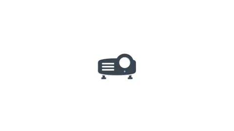 Projector icon animation for video motion graphics Stock Footage 202204659