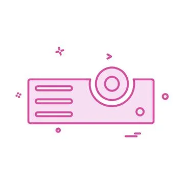 Projector icon design vector Ilustración de archivo