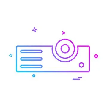 Projector icon design vector Ilustración de archivo
