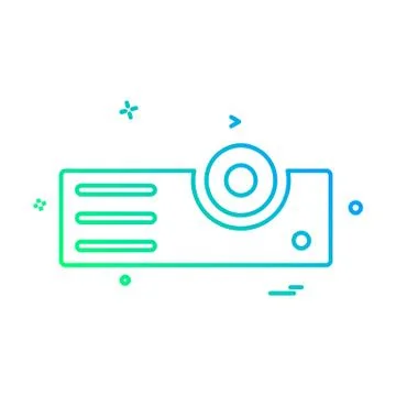 Projector icon design vector Ilustración de archivo
