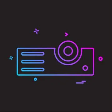 Projector icon design vector Ilustración de archivo