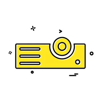 Projector icon design vector Ilustración de archivo