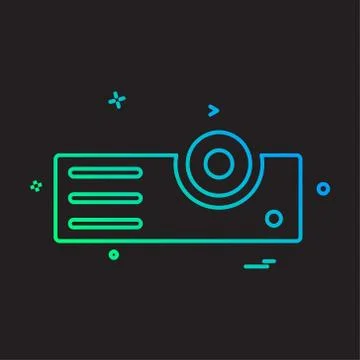 Projector icon design vector Ilustración de archivo