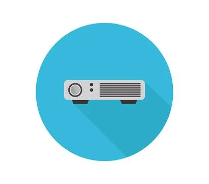 Projector icon illustrated in vector on white background Stock Illustration