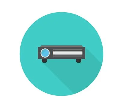 Projector icon illustrated in vector on white background Stock Illustration