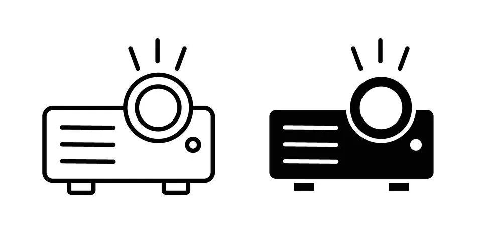 Projector icon Illustration set. Vector Eps10 for apps Stock Illustration