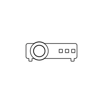 Projector icon. Simple outline vector of technology set for UI and UX, websit Stock Illustration