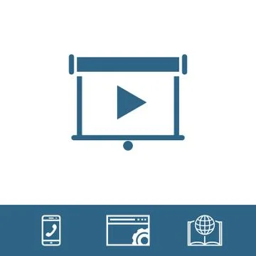 Projector icon stock vector illustration flat design Stock Illustration