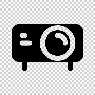Projector icon vector. Black and white illustration. Flat design style. イラスト素材