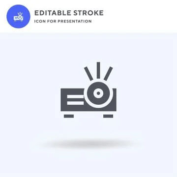 Projector icon vector, filled flat sign, solid pictogram isolated on white, logo イラスト素材