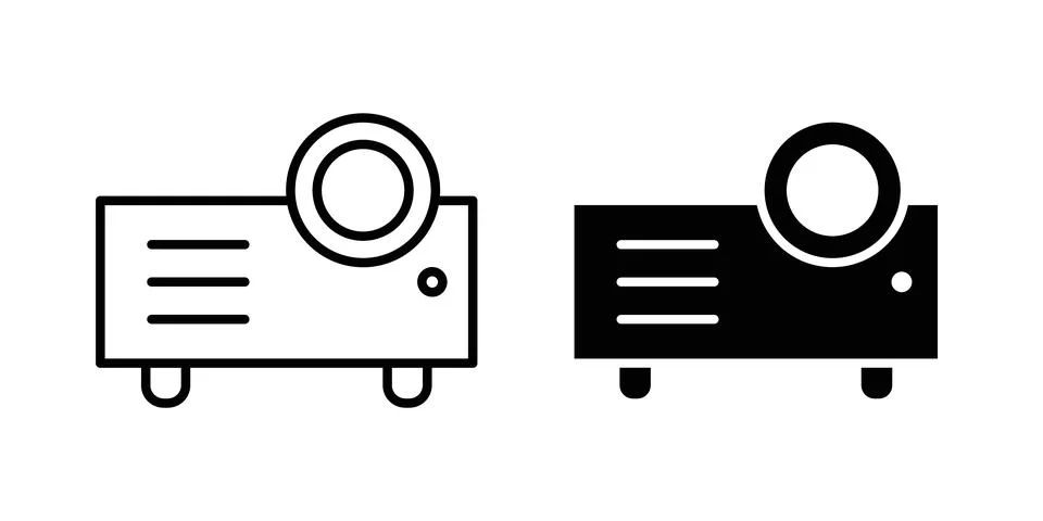 Projector icon vector symbol graphics Stock Illustration