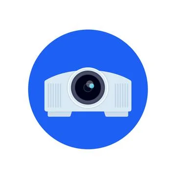 Projector icon on white, vector イラスト素材