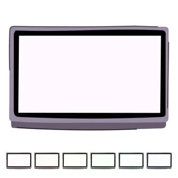 Projector interactive smartboard vector cartoon graphic Stock Illustration