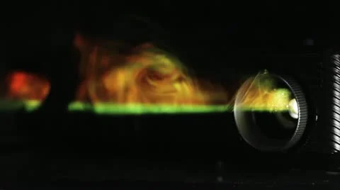 Projector lens in action Stock Footage 12253156