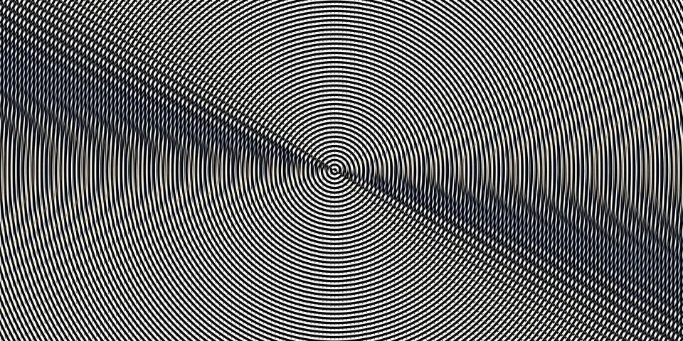 Projector lens background creative. Searchlight striped circles screen opti.. Illustrazione stock